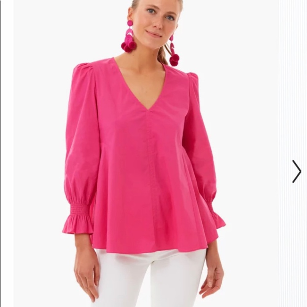 Tuckernuck swing blouse. In blue and white stripe (not pink).